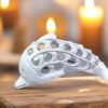 Handcrafted Marble Dolphin Fish with Baby Inside Decorative Home Decor Office Gift to Someone You Love