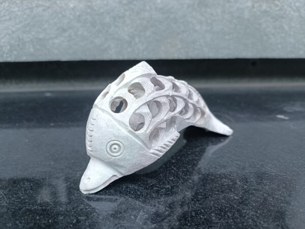 Handcrafted Marble Dolphin Fish with Baby Inside Decorative Home Decor Office Gift to Someone You Love - Image 4