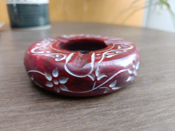 3.5 Inch Handmade Marble Soapstone Ashtray for Home, Office Gift for Him/Her - Image 3