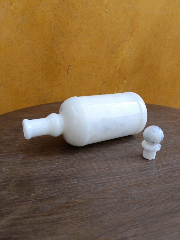 Handmade Decorative White Marble Wine Bottle for Home Festival Office Use - Image 3