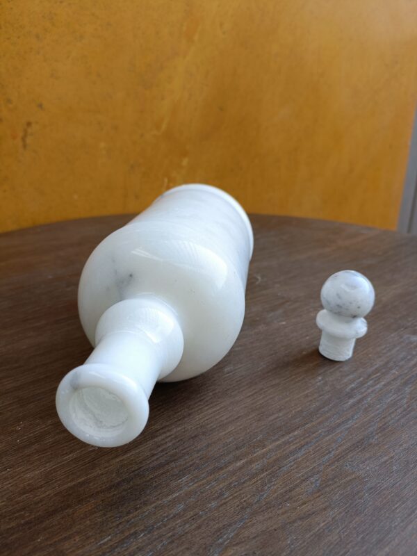 Handmade Decorative White Marble Wine Bottle for Home Festival Office Use - Image 2