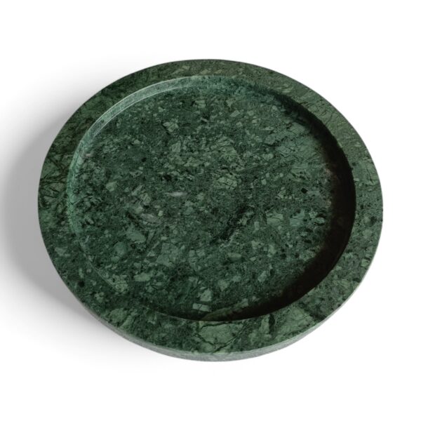 Round Circle Decorative Marble Tray, Beautiful Serving Tray, Keys Tray, Jewellery Tray, Unique Tray Marble Platter for Gift Home Decor - Image 5