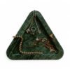 Simple Triangle Shape Beautiful Handmade Green Marble Tray, Marble Platter, Decorative Marble Tray, Unique Tray for Gift Home Decor