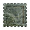 8 x 8 Inches Scalloped Decorative Rainforest Green Marble Beautiful Serving Marble Tray, Scalloped Tray, Jewellery Tray, Unique Tray for Gift Home Decor - Image 6