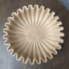 15 Inch Decorative Beige Jaisalmer Stone Ribbed Wave Ruffle Fruit Bowl for Home and Office, Gift for Someone you Love - Image 5