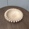 15 Inch Decorative Beige Jaisalmer Stone Ribbed Wave Ruffle Fruit Bowl for Home and Office, Gift for Someone you Love - Image 3