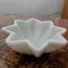 Decorative 6 Inch Star Shape White Marble Ribbed Wave Ruffle Bowl Fruit Bowl for Home Decor For Housewarming Gift - Image 2