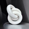 Decorative Round White Marble Chain Link, Decorative Piece Three Link Marble Chain, Home Decor - Image 8