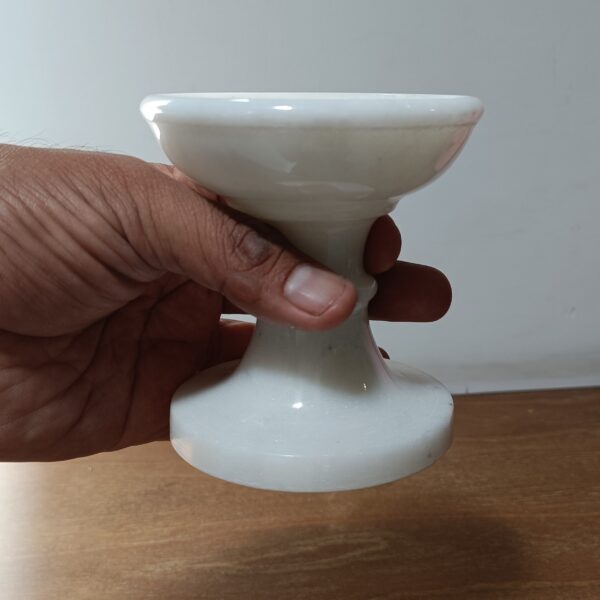 Hand Carved Beautiful Marble Candle Stand for your Home and office. Elevate Your Space with Romance & Beauty - Image 2