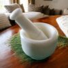 Handcrafted White Marble Mortar and Pestle – Elegant and Durable Kitchen Tool - Image 4
