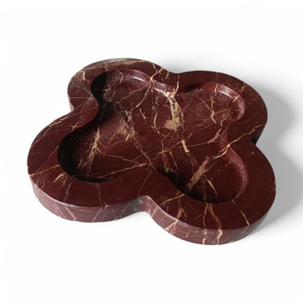 Beautiful Handmade Cherry Stone Marble Tray, Marble Platter,  Plus Shape Marble Tray, Decorative Tray, Unique Vanity Tray Gift Home Decor - Image 6