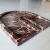11 Inch x 11 Inch Beautiful Handmade U Shape Cherry Stone Marble Tray, Marble Platter, Vanity Tray, Decorative Unique Tray, Gift Home Decor - Image 2