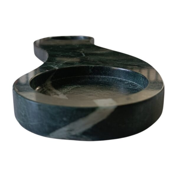 Handmade Beautiful Long Green Marble Plate/Candle Stand Tray, Marble Platter, Decorative Marble Tray for Gift Home Decor - Image 4