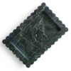 12 x 8 Inches Green Marble Tray Scalloped Decorative, Beautiful Serving Scalloped Tray, Jewellery Tray, Gift Home Decor