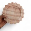 8 x 8 inch Scalloped Decorative Onyx Marble Tray, Beautiful Serving Marble Tray, Scalloped Tray, Jewellery Tray for Gift Home Decor - Image 3