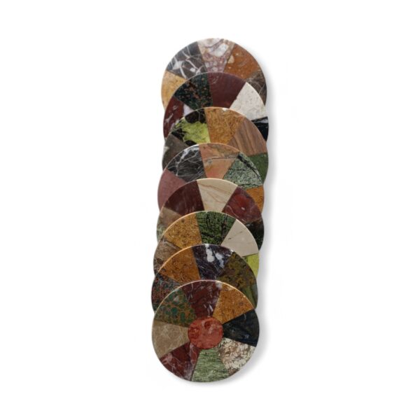 Handmade Colorful Natural Round Marble Coasters for Your Home for Your Loved One or your Home and Office - Image 2