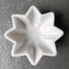 Decorative 6 Inch Star Shape White Marble Ribbed Wave Ruffle Bowl Fruit Bowl for Home Decor For Housewarming Gift - Image 4