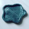 Uneven Green Marble Serving Tray Decorative Marble Tray, Amoeba Shape Marble Tray, Decorative Tray, Unique Tray for Gift Home Decor