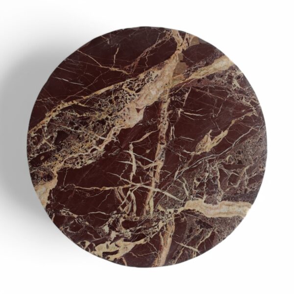 Round Circle Decorative Cherry Gold Marble Tray, Beautiful Serving Tray, Keys Tray, Jewellery Tray, Unique Tray Marble Platter for Gift Home Decor (Copy) - Image 4