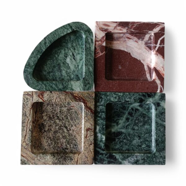 4 Multi Small Decorative Marble Trays, Beautiful Serving Tray, Keys Tray, Jewellery Tray, Unique Tray Platter Gift Home Decor