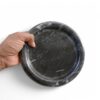 Beautiful Greyish Black Round Decorative Marble Vanity Tray, Serving Tray, Keys Jewellery Tray, Unique Tray Marble Platter Gift Home Decor - Image 3