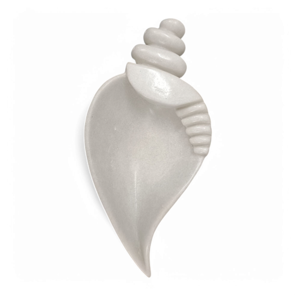 Decorative White Marble Sea Shell Shape Fruit Bowl Black Marble Bowl for Home & Office, Keeping Jewellery, Keys, Rings, Small items bowl - Image 2