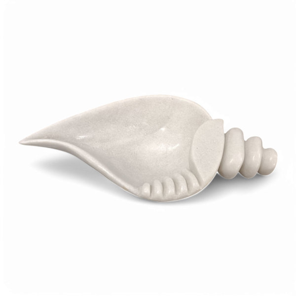 Decorative White Marble Sea Shell Shape Fruit Bowl Black Marble Bowl for Home & Office, Keeping Jewellery, Keys, Rings, Small items bowl - Image 5