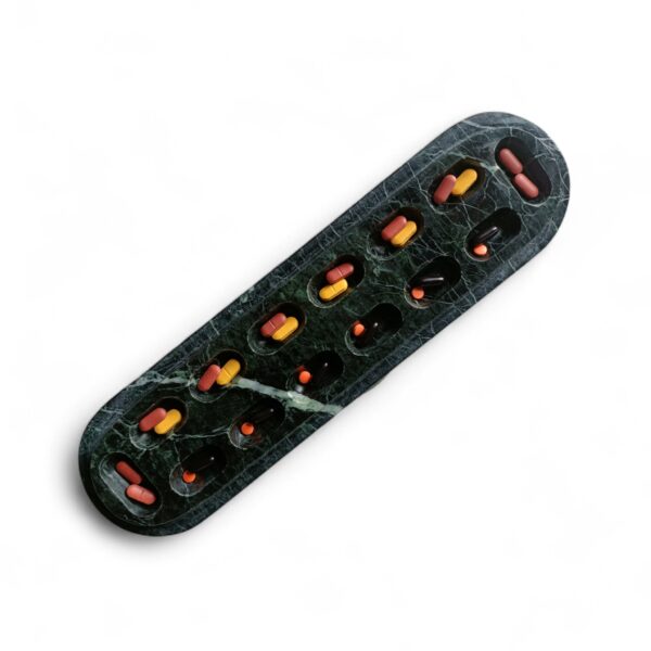 CAPSULE 2.0 – Luxury Green Marble Pill Box | Natural Stone Organizer for Pills, Earrings, Jewelry | Handmade Wellness Gift - Image 6