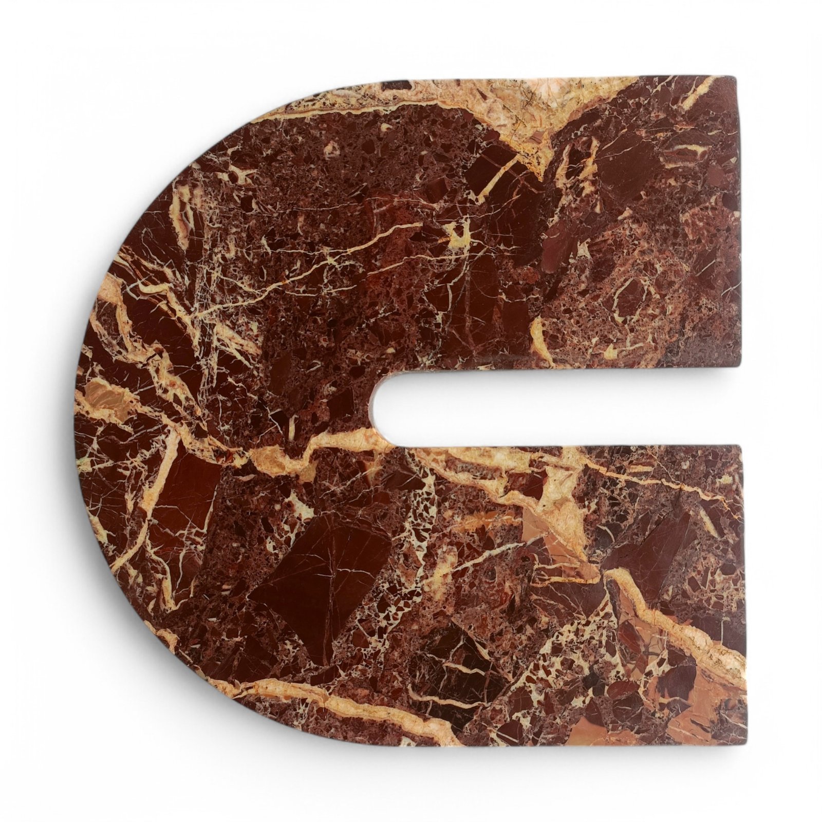 Handmade U-Shape Cherry Gold Marble Serving Tray – 9 Inch - Image 5