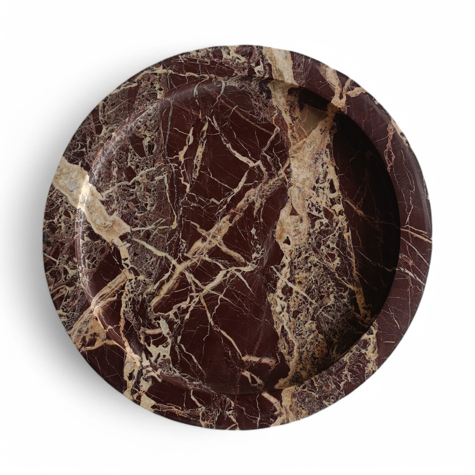 Cherry Gold Marble Serving Tray – 9 Inch Round Decorative Platter - Image 3