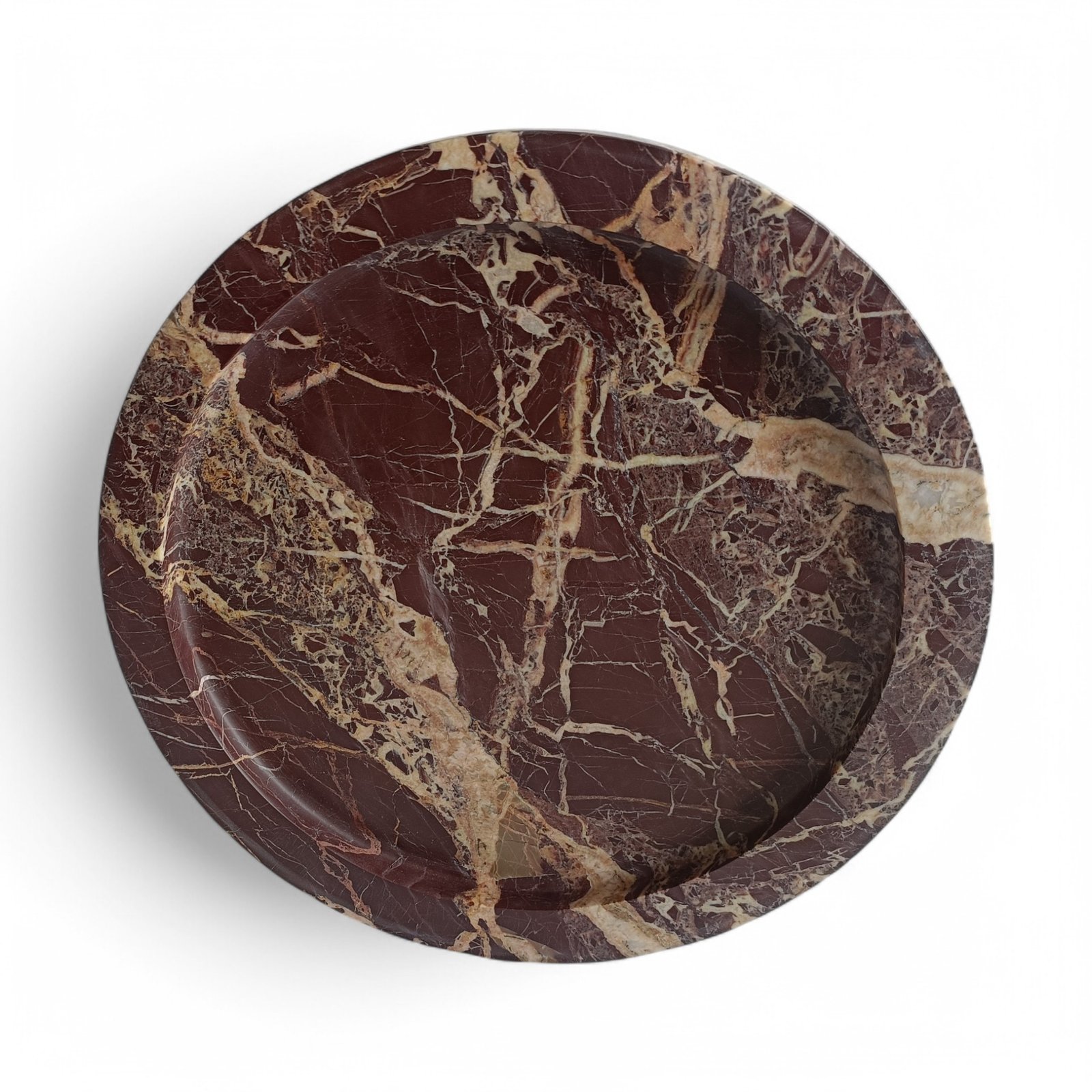 Cherry Gold Marble Serving Tray – 9 Inch Round Decorative Platter - Image 5
