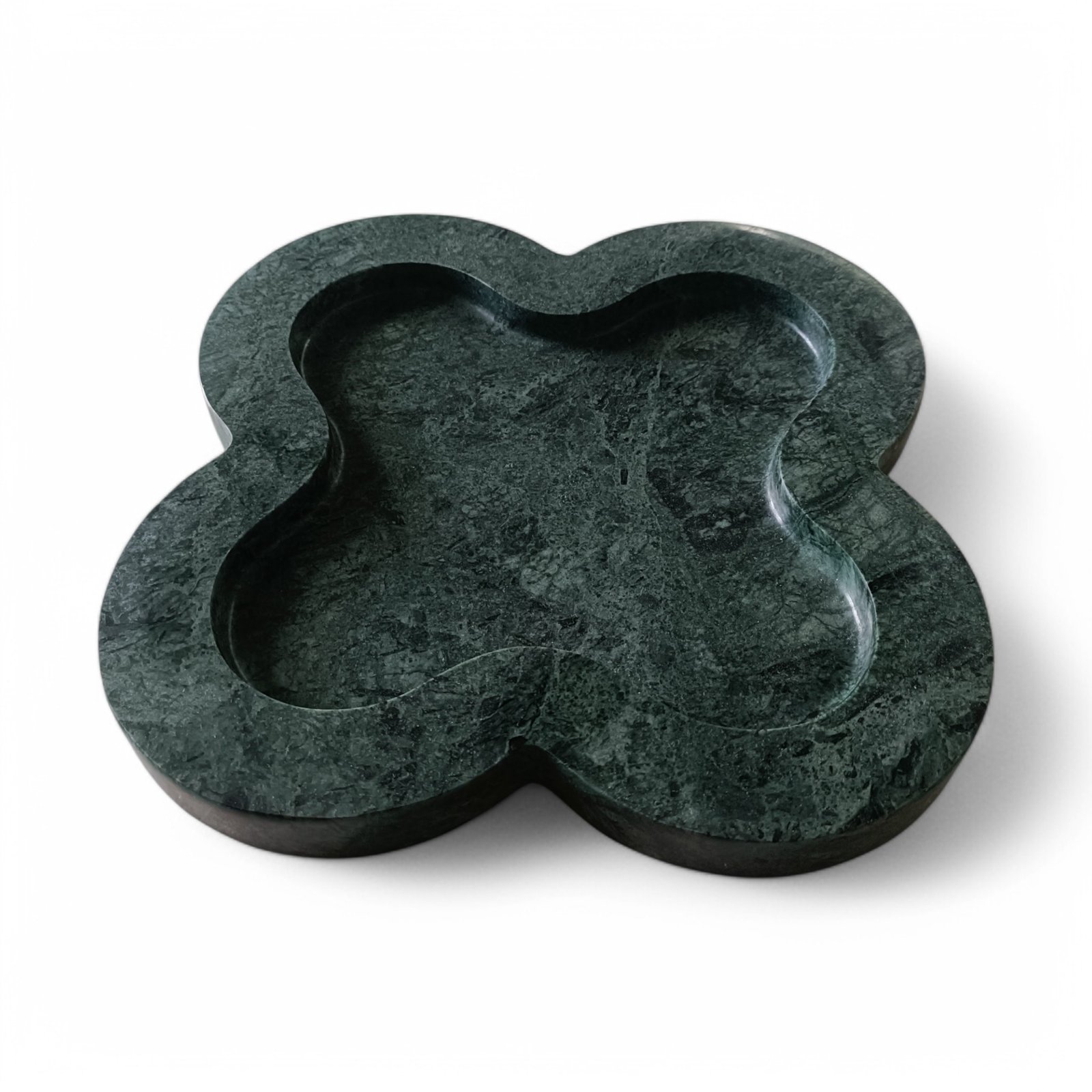 Handmade Green Marble Plus-Shape Serving Tray – 9 Inch - Image 4