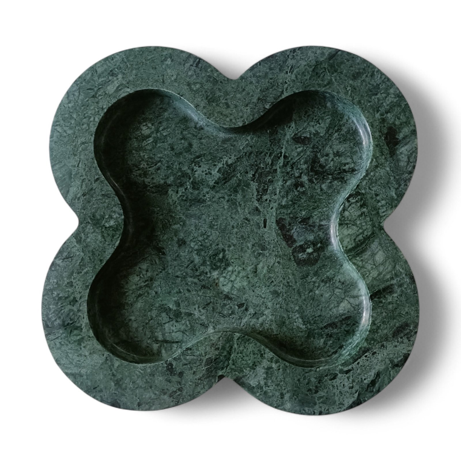 Handmade Green Marble Plus-Shape Serving Tray – 9 Inch - Image 5