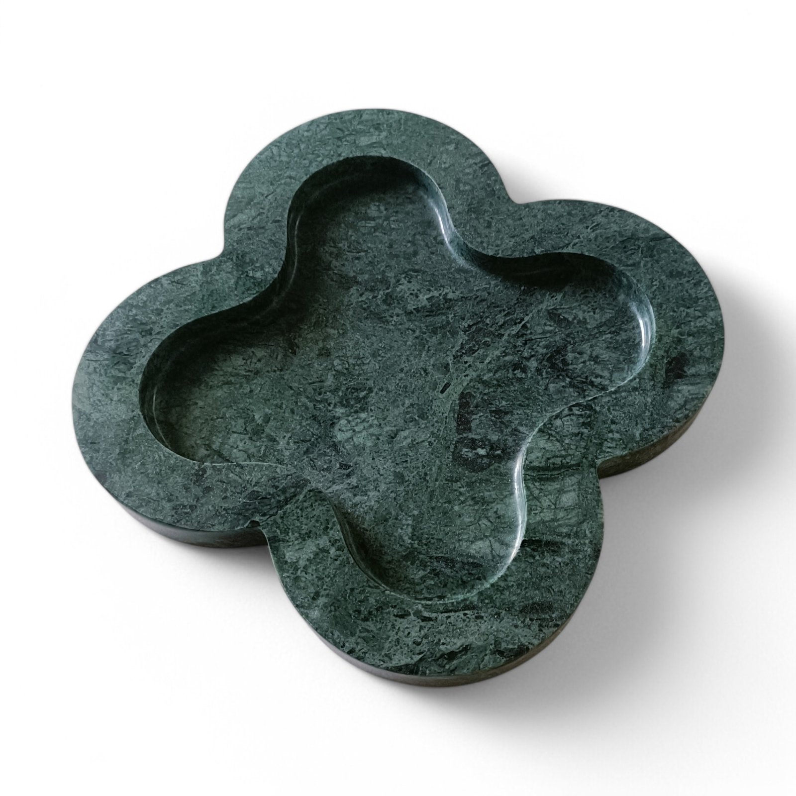 Handmade Green Marble Plus-Shape Serving Tray – 9 Inch - Image 6