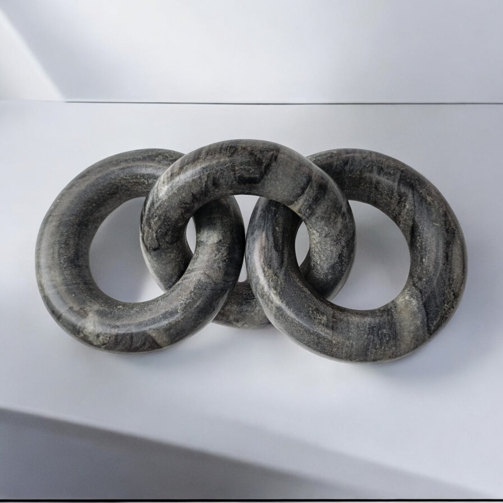 Grey Black Marble Three Link Decorative Chain – 8.5 Inch