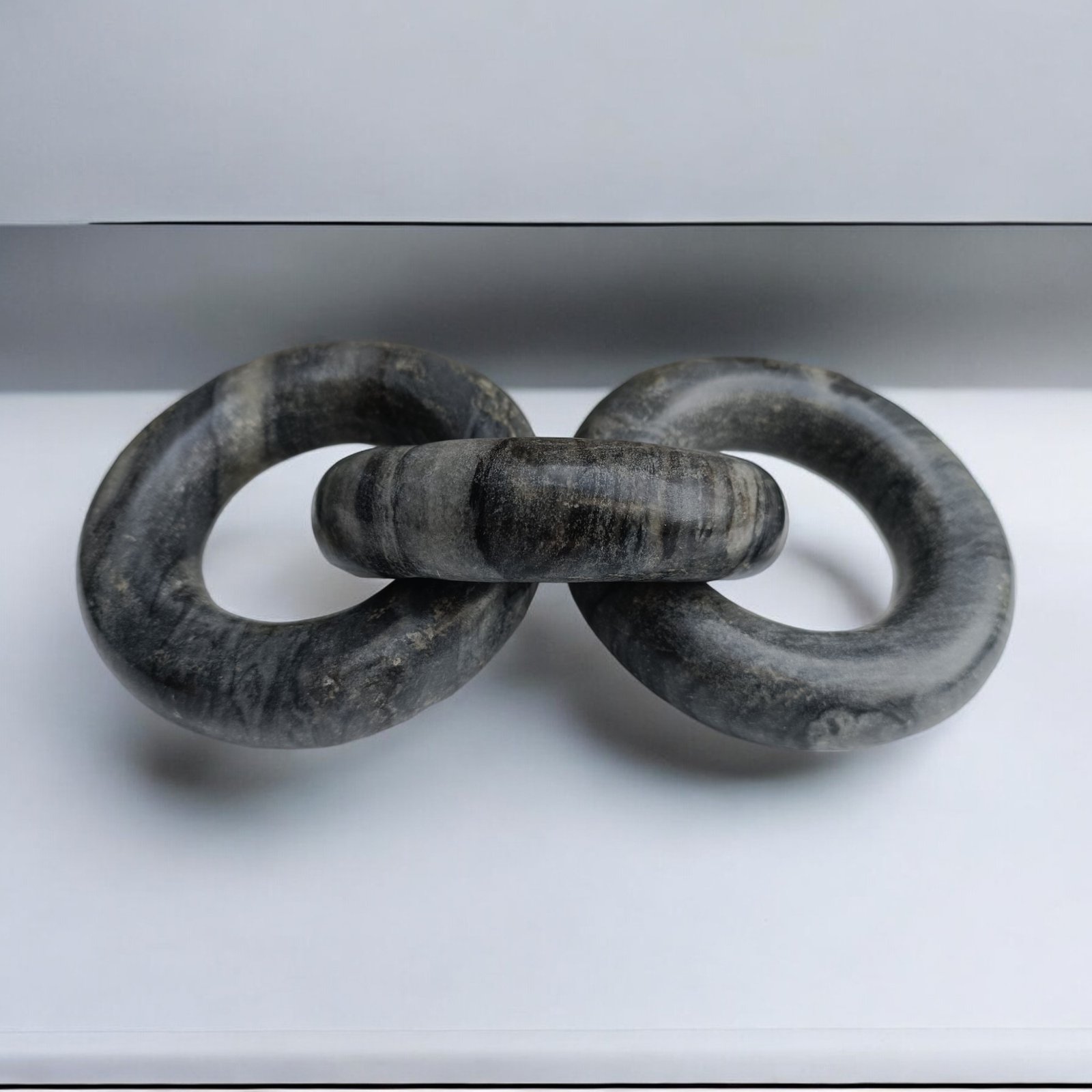 Grey Black Marble Three Link Decorative Chain – 8.5 Inch - Image 2