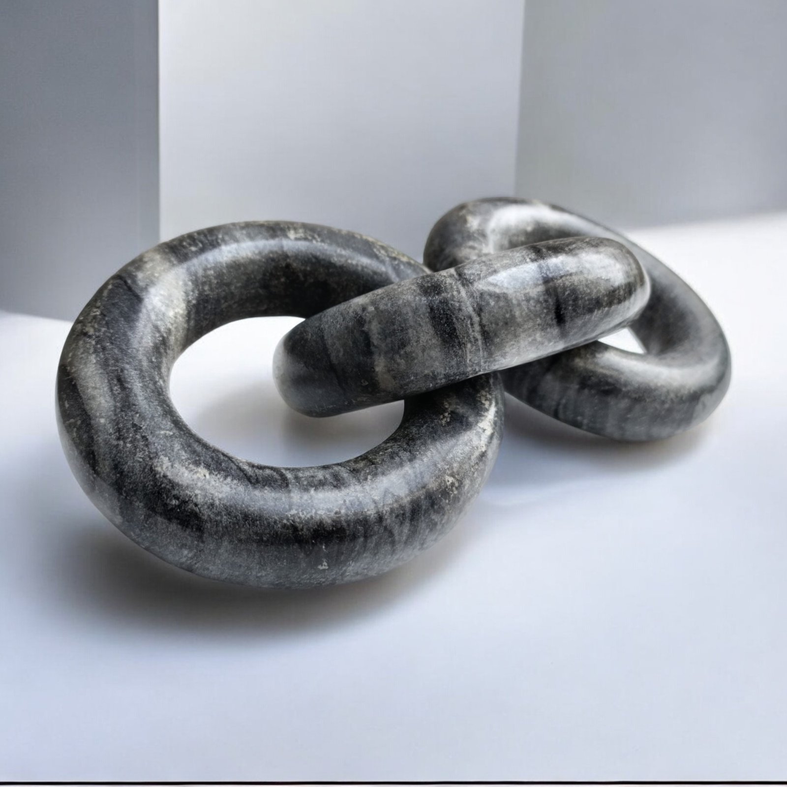 Grey Black Marble Three Link Decorative Chain – 8.5 Inch - Image 3
