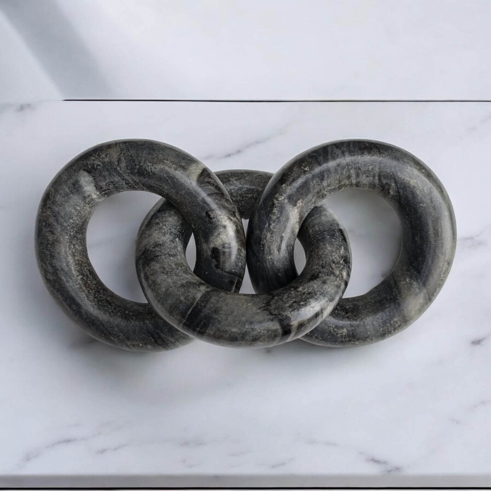 Grey Black Marble Three Link Decorative Chain – 8.5 Inch - Image 6