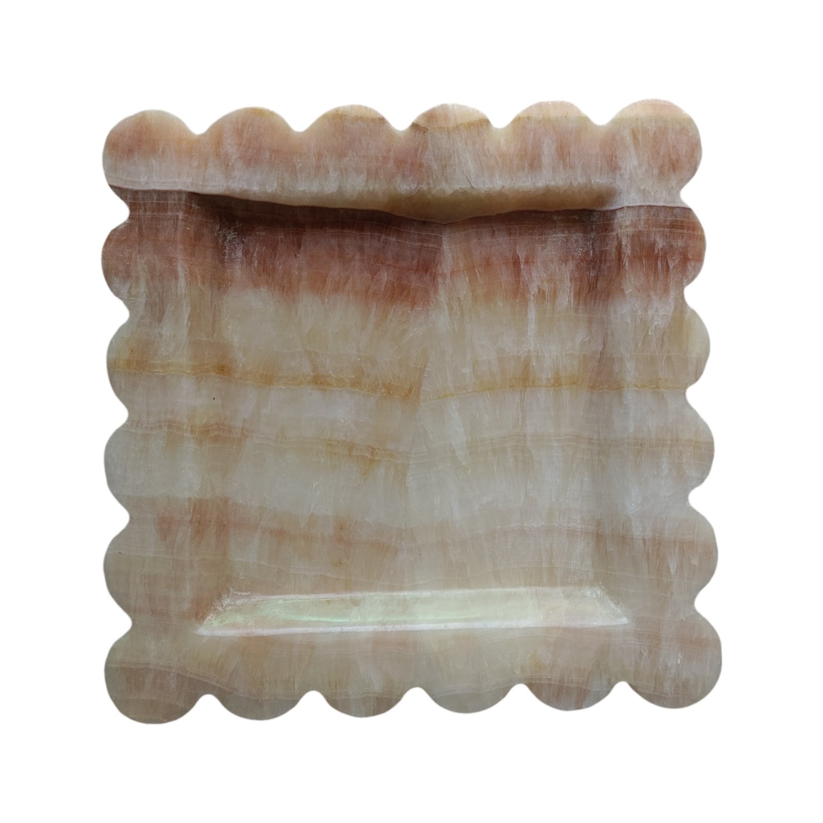 Onyx Marble Serving Tray – 8 Inch Square Scalloped - Image 3