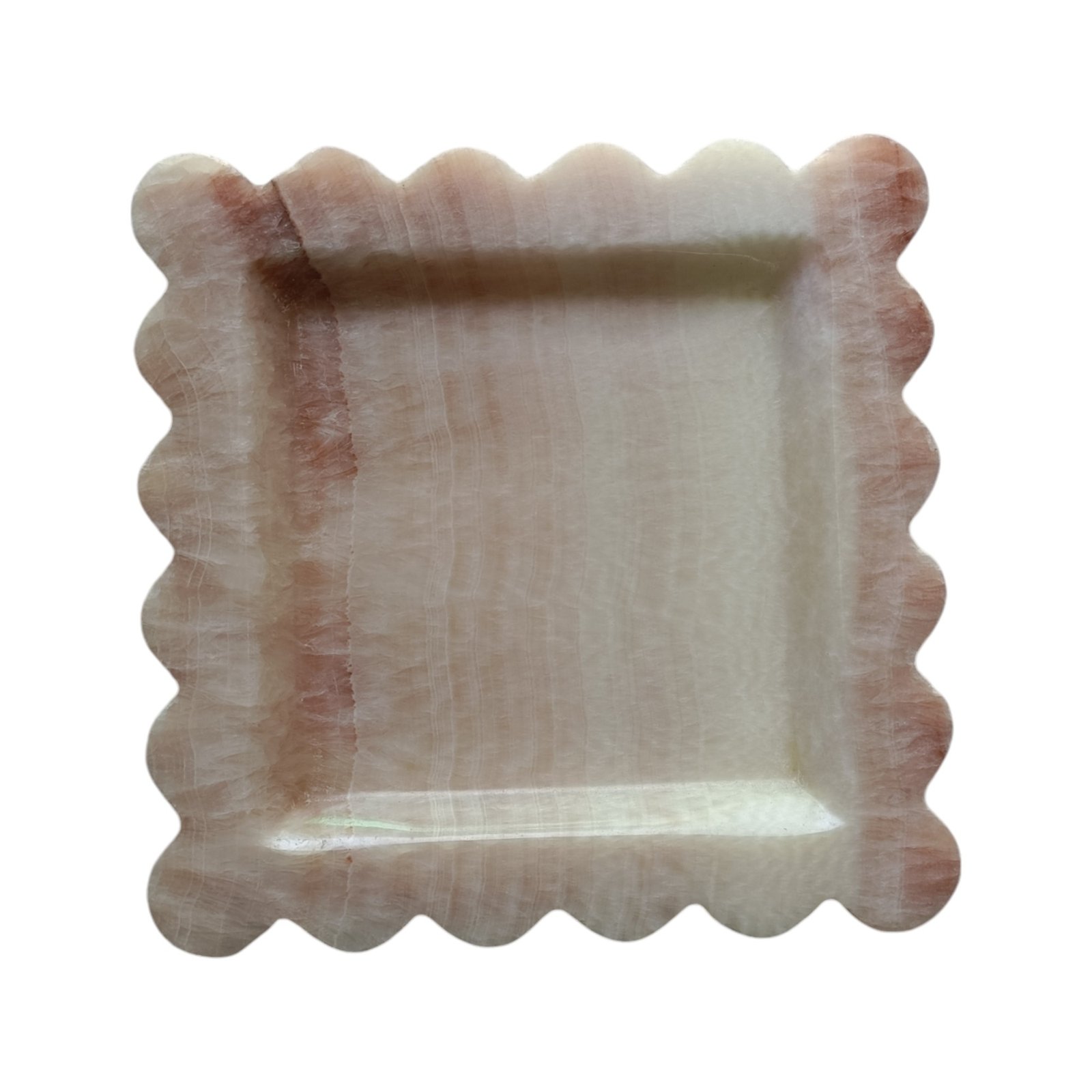 Onyx Marble Serving Tray – 8 Inch Square Scalloped - Image 7