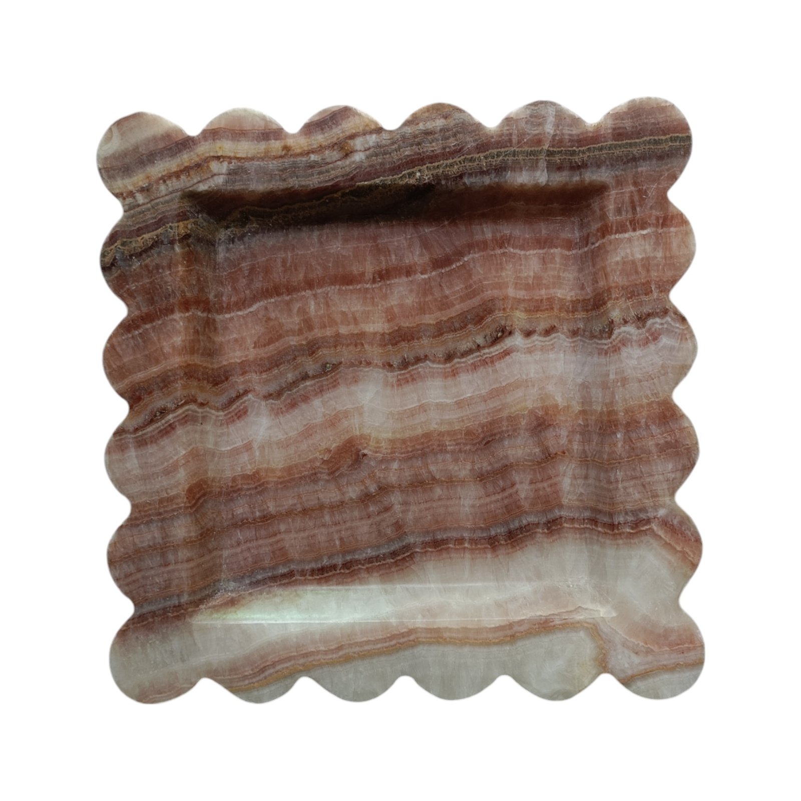 Onyx Marble Serving Tray – 8 Inch Square Scalloped - Image 9