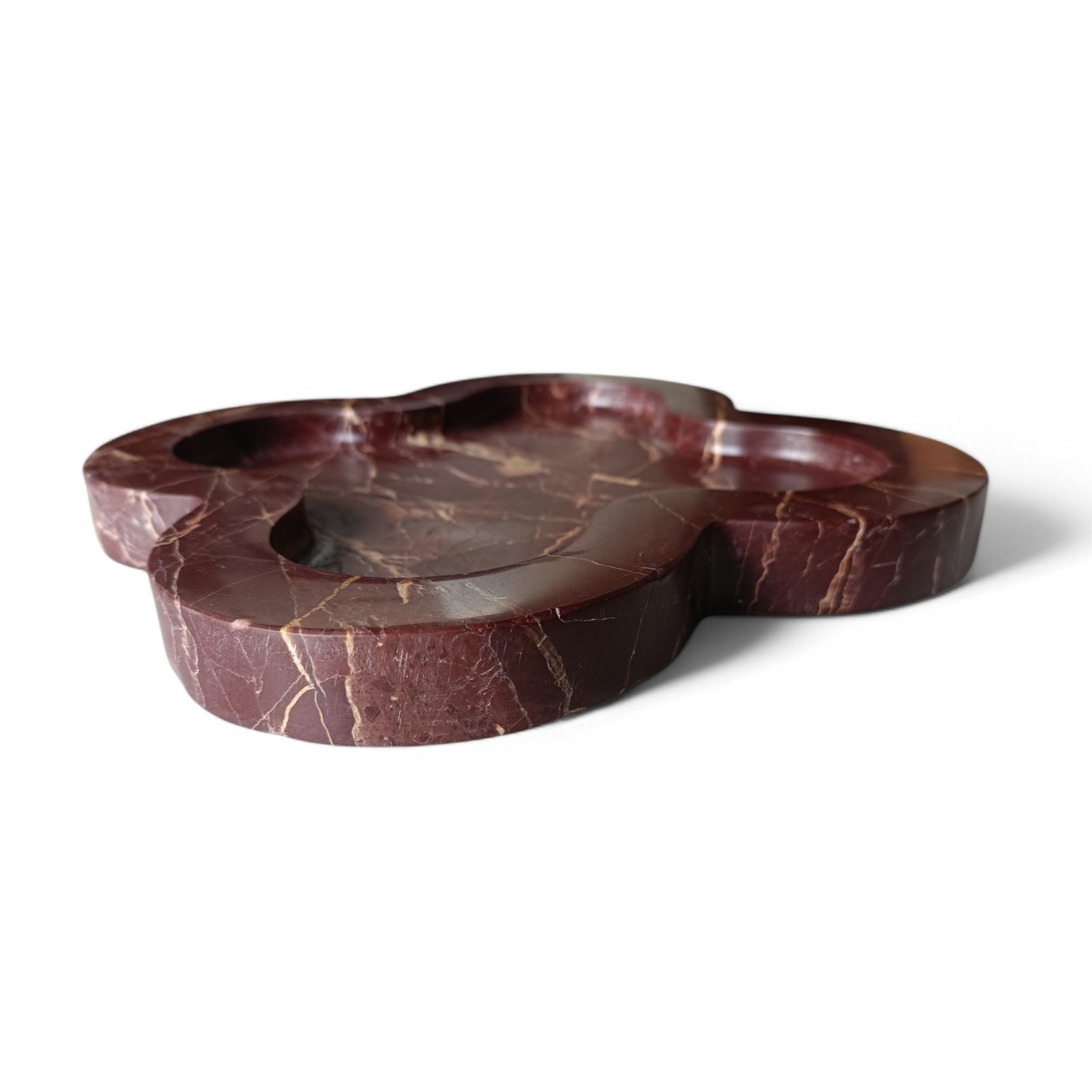 Cherry Stone Plus-Shape Marble Serving Tray – 9 Inch - Image 4