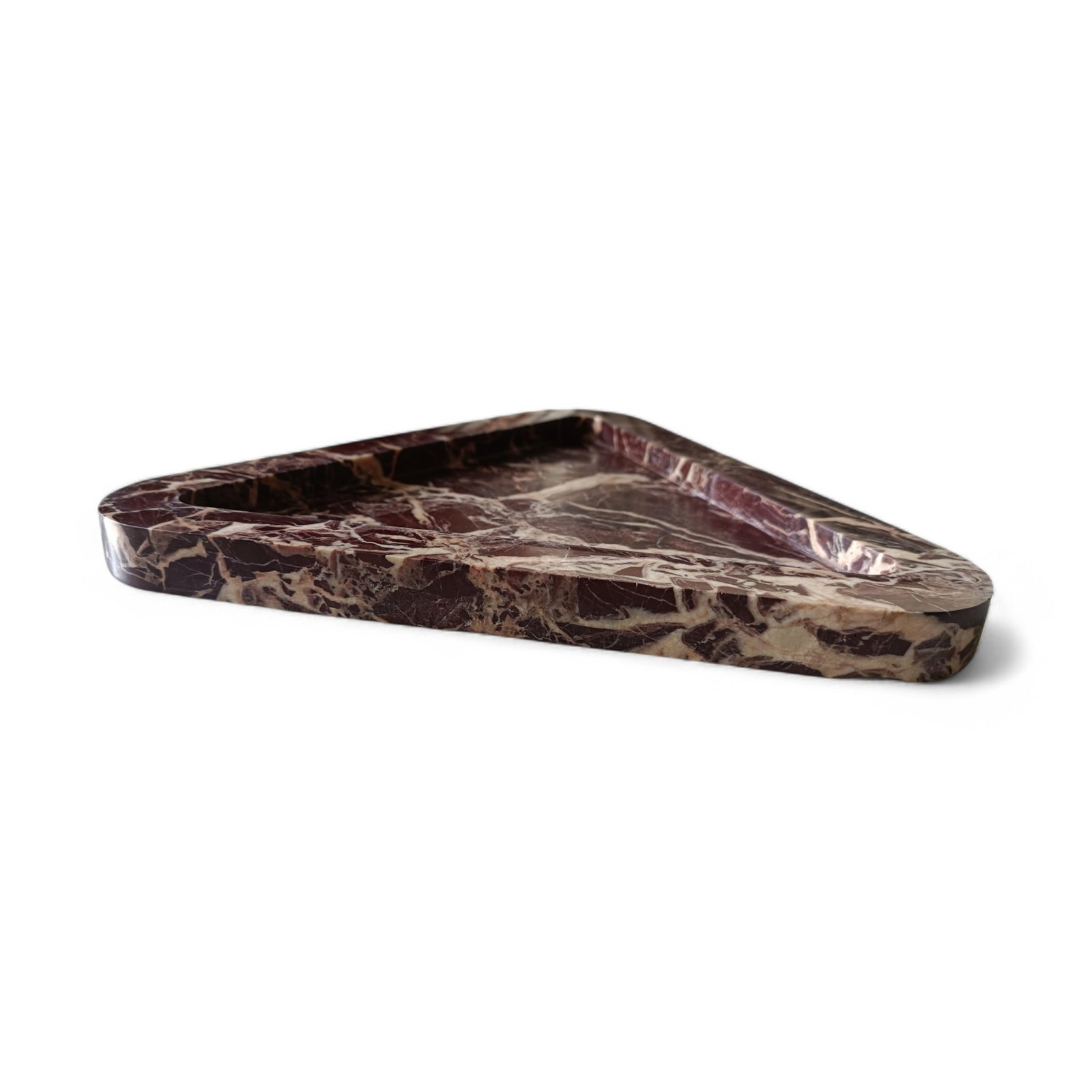 Triangle Cherry Stone Marble Serving Tray – 9 Inch Decorative Platter - Image 3