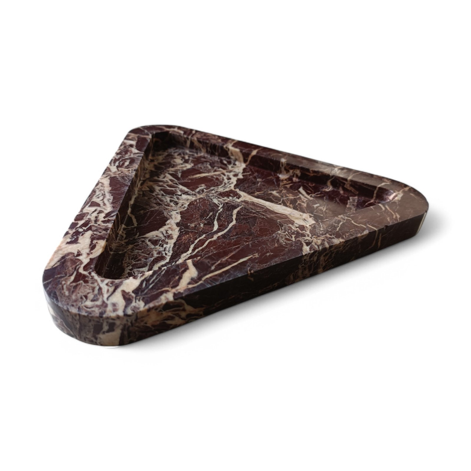 Triangle Cherry Stone Marble Serving Tray – 9 Inch Decorative Platter - Image 4