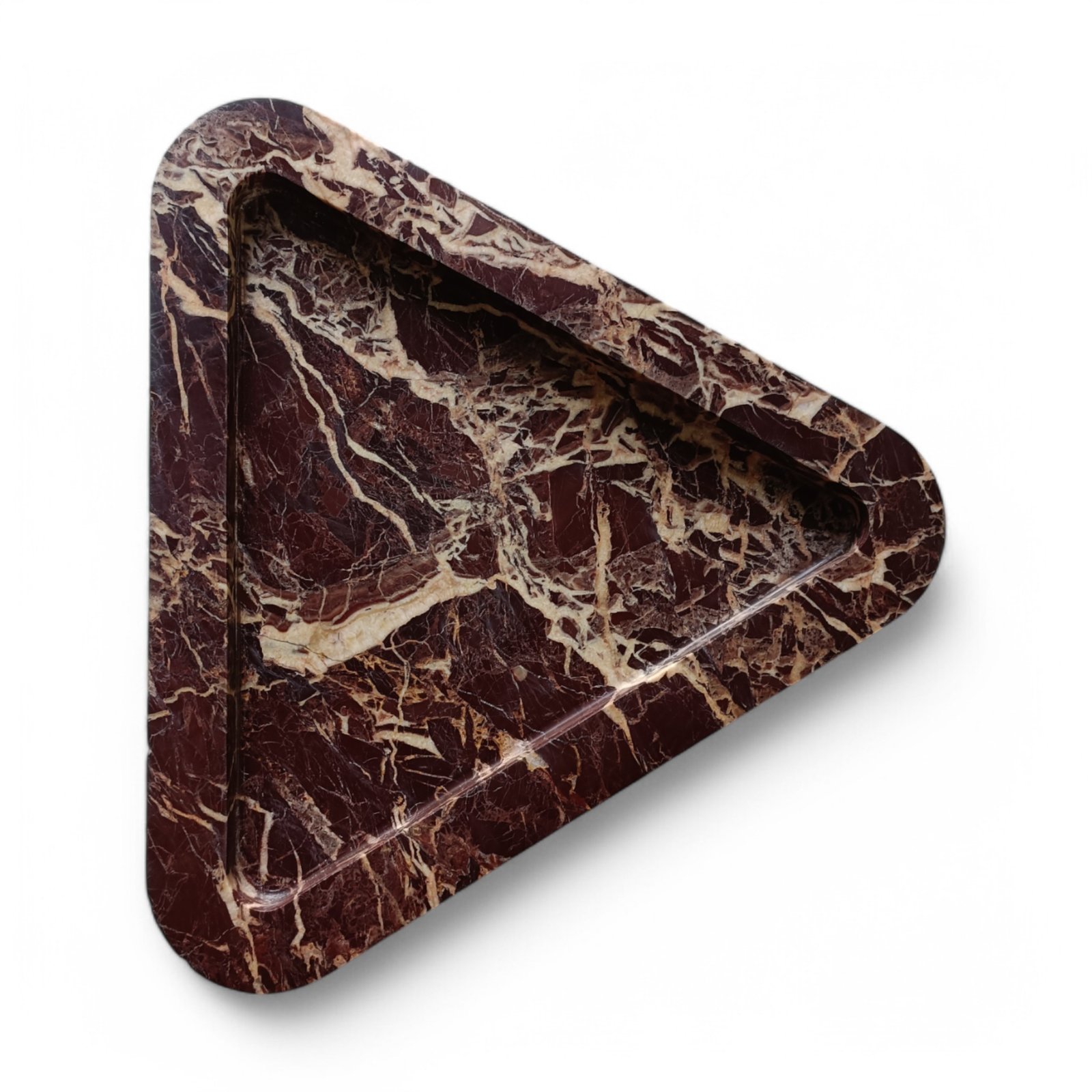 Triangle Cherry Stone Marble Serving Tray – 9 Inch Decorative Platter - Image 5