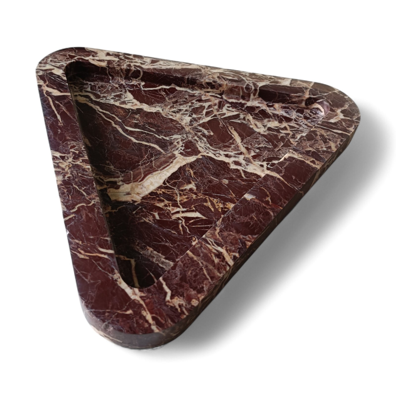 Triangle Cherry Stone Marble Serving Tray – 9 Inch Decorative Platter - Image 6
