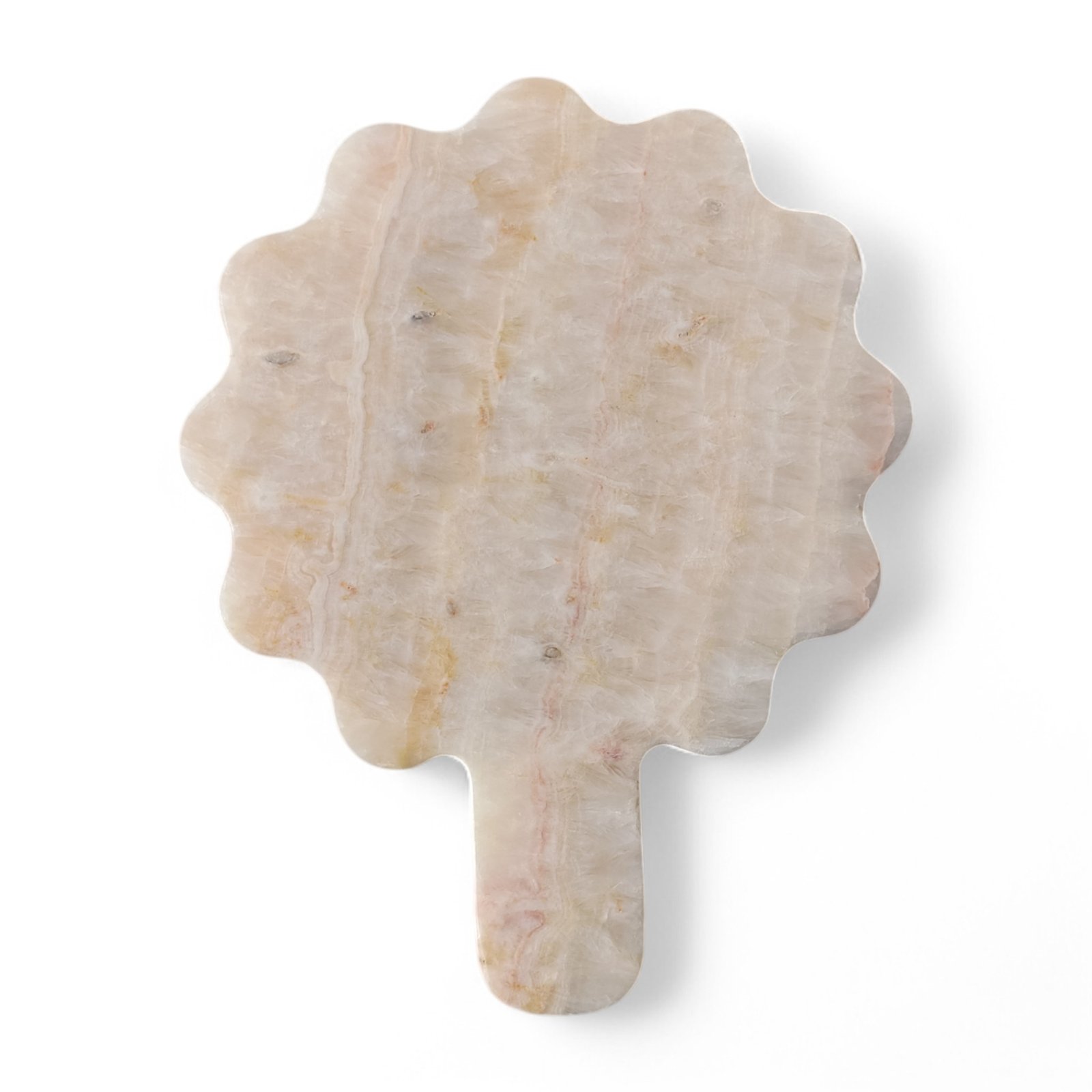 Onyx Marble Serving Tray – 6 Inch Round Scalloped - Image 2