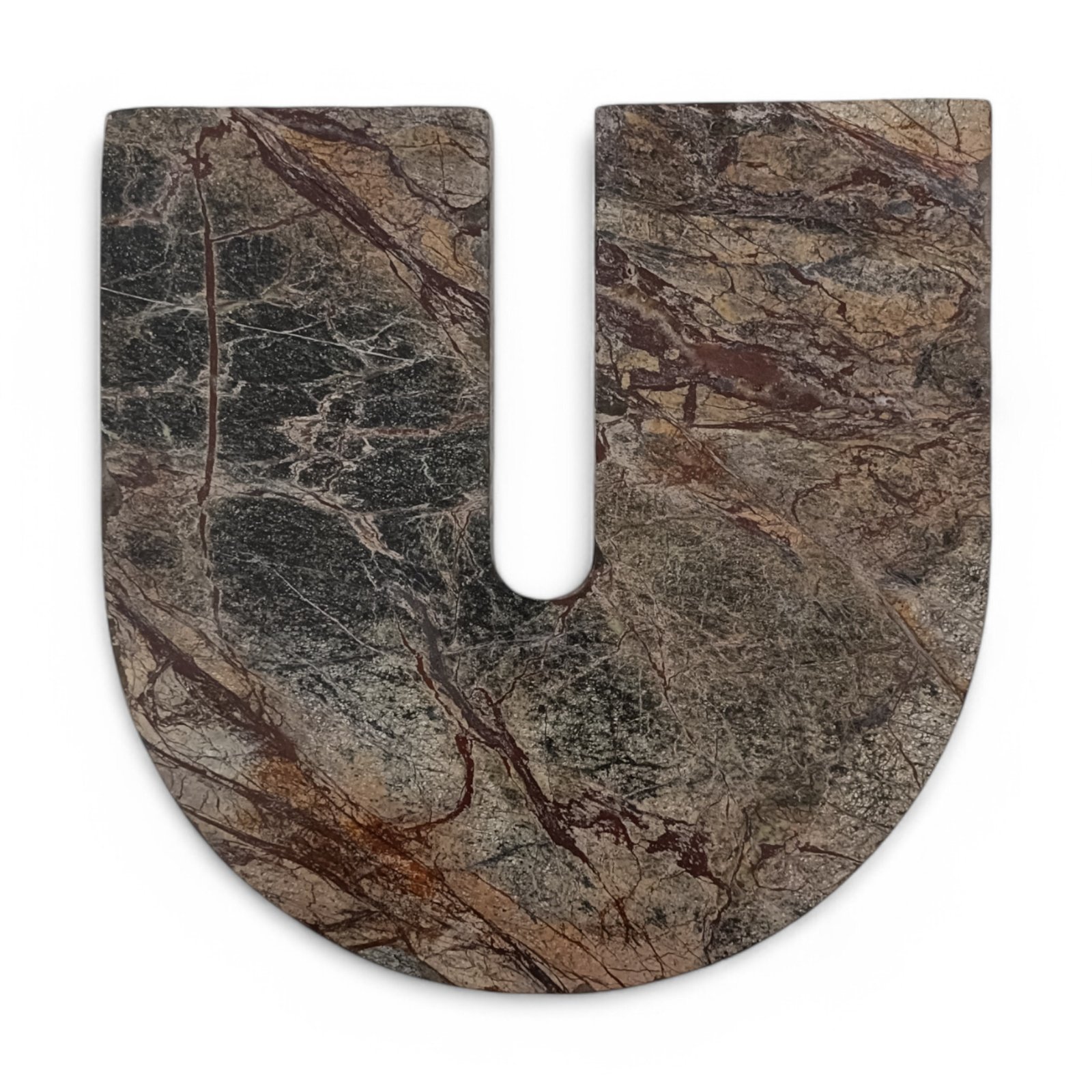 Handmade U-Shape Rainforest Marble Serving Tray – 9 Inch - Image 4