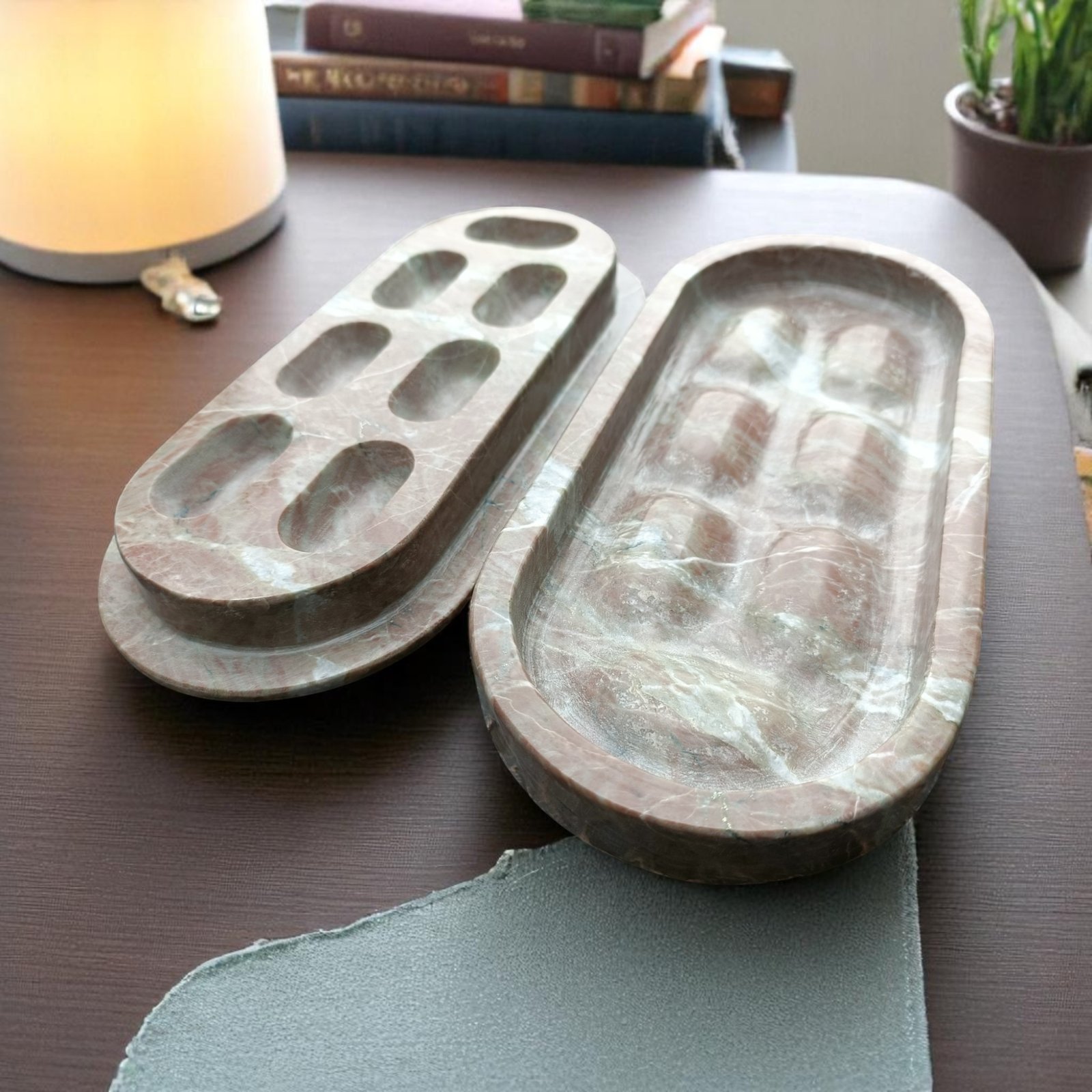 CAPSULE Marble Pill Box – Pink Stone Luxury Organizer - Image 4