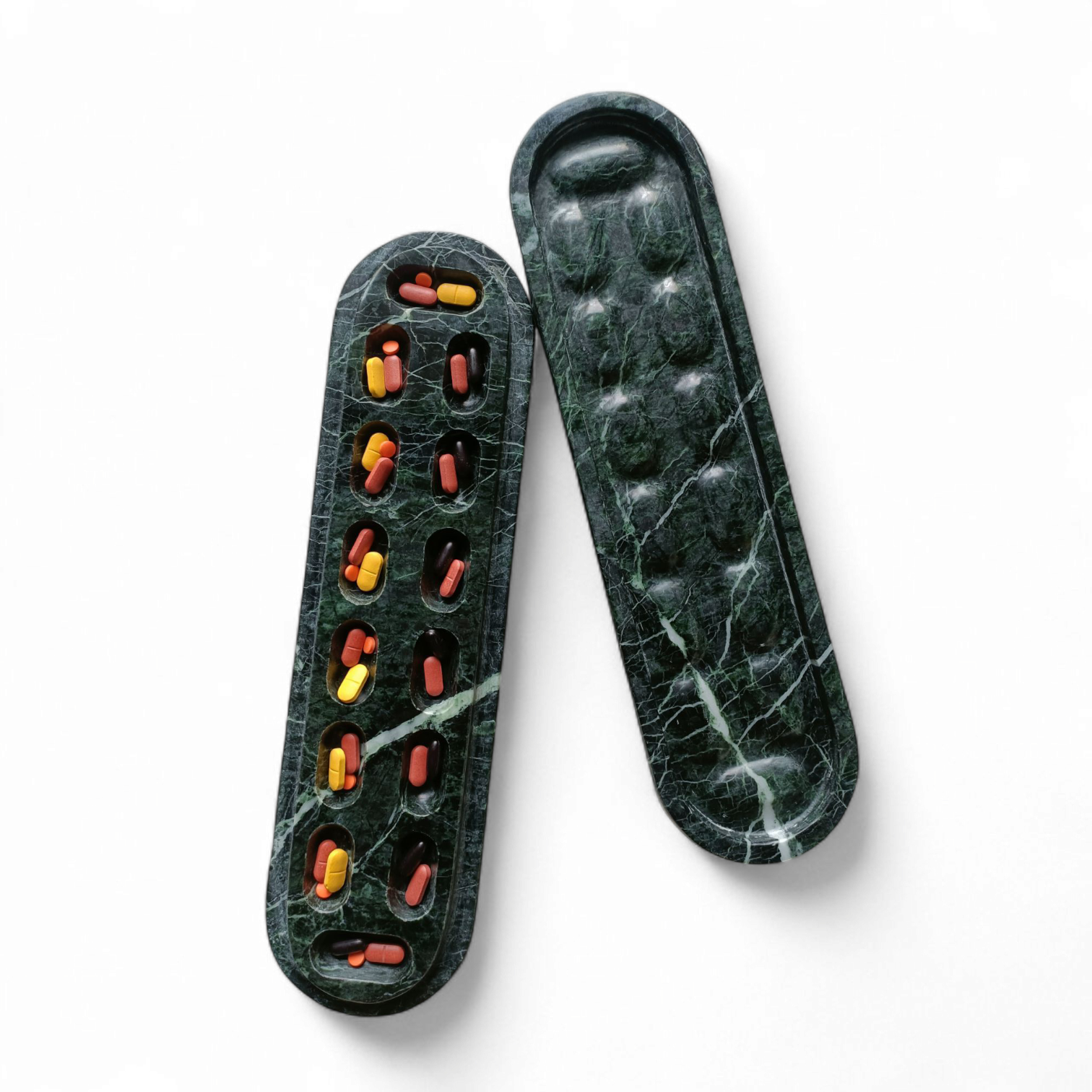 Green Marble Pill Box – CAPSULE 2.0 Luxury Organizer